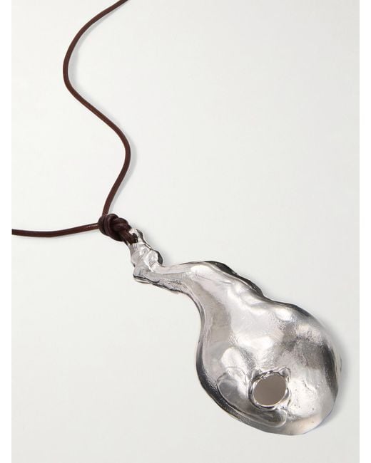 Alighieri Natural The Bones Of Rebirth Recycled And Leather Necklace