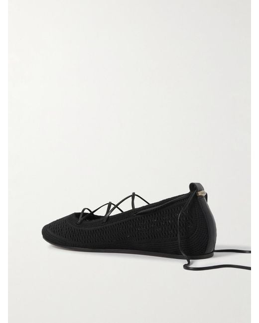 Isabel Marant Black Belna Ballerinas Aus Webstoff Mit Lederbesätzen