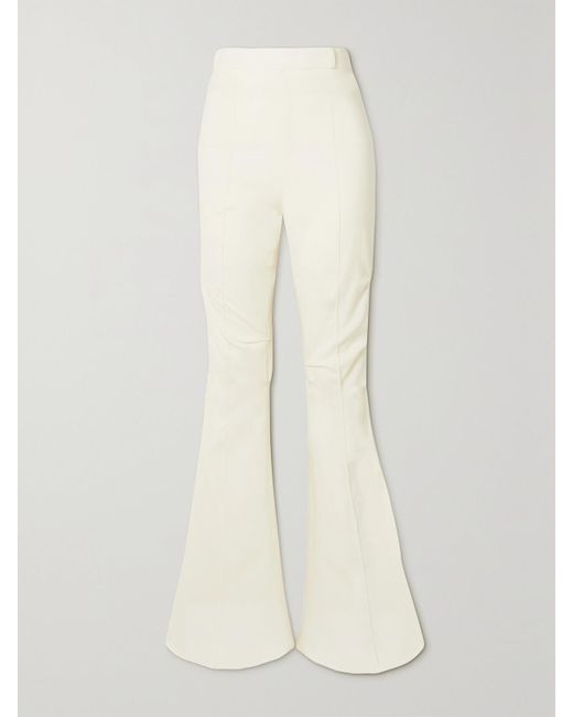 Jacquemus White Merria Stretch-Wool Flared Pants