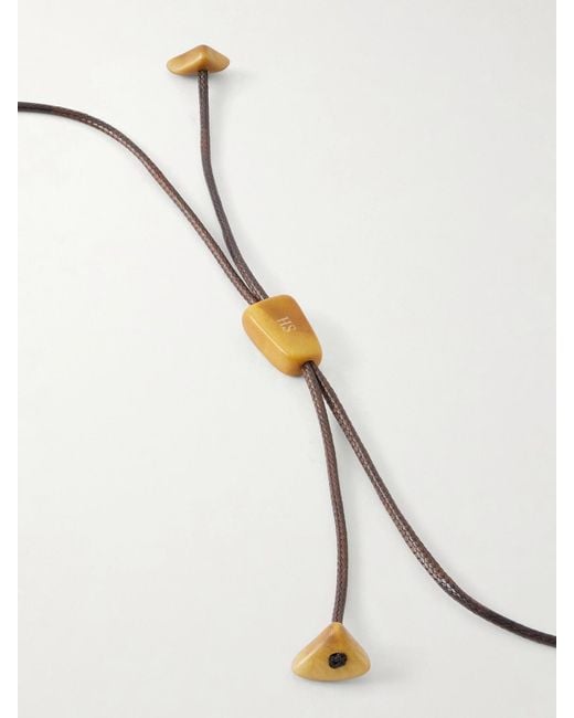 Hunting Season Brown The Column Statement Beaded Tagua And Leather Necklace