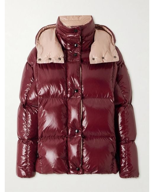 Moncler Red Parana Quilted Shell Down Jacket
