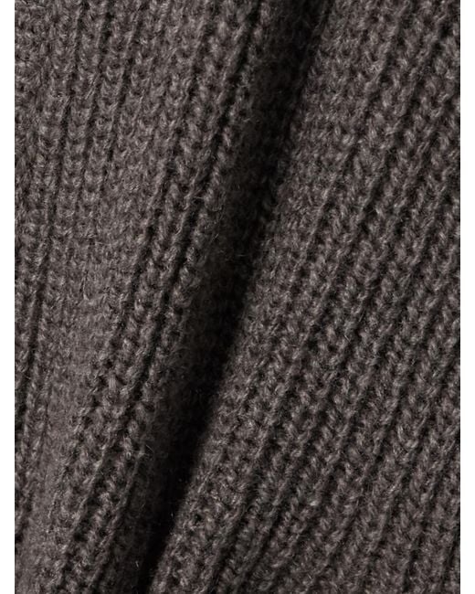 Rick Owens Gray Headon Knitted Cashmere And Wool-Blend Turtleneck Bodysuit