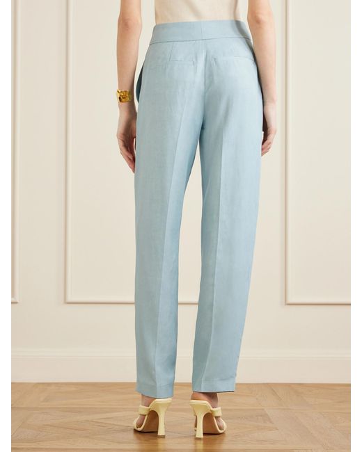 Joseph Blue Aix Twill Straight-Leg Pants
