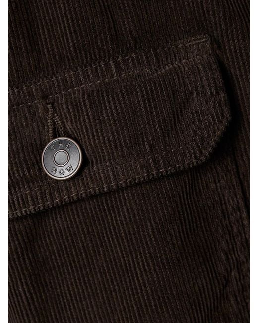 The Row Black Ness Jacke Aus Baumwollcord