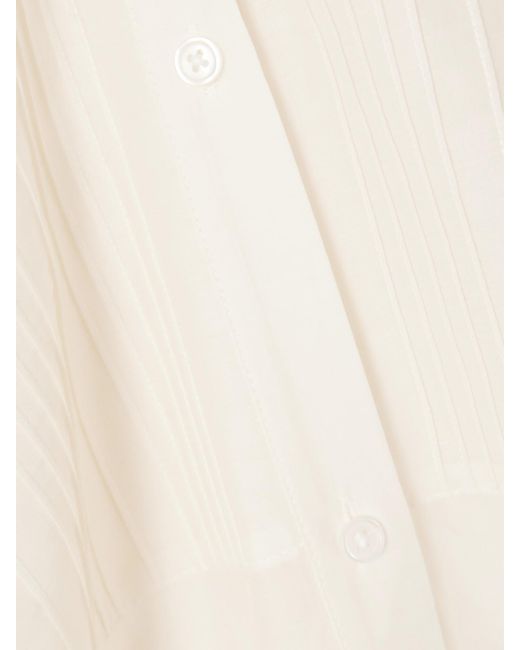 Twp Natural The Night Before Pintucked Cotton And Silk-Blend Voile Shirt
