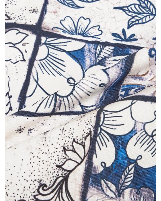 Agua Bendita White Net Sustain Porcelaina Bikini-Höschen Aus Recyceltem Material Mit Blumenprint