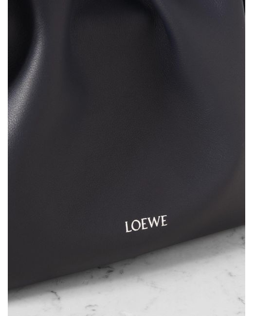 Loewe Blue Flamenco Mini Clutch Aus Leder