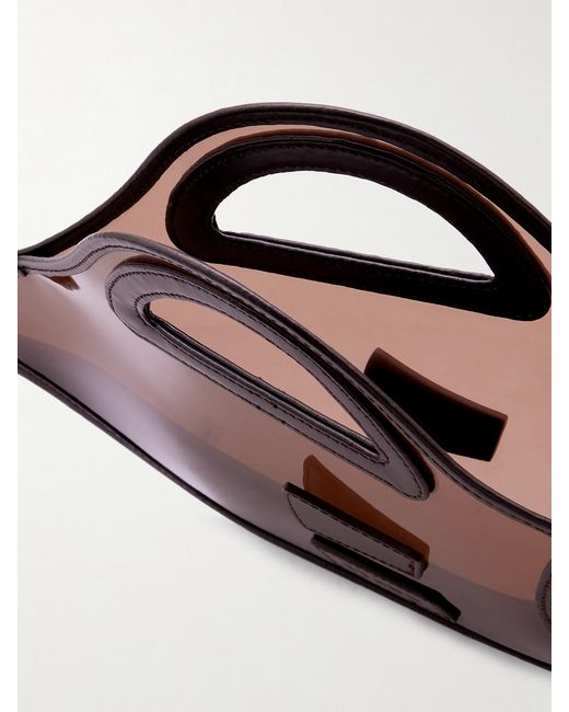 Staud Brown Cleo Leather-Trimmed Pvc Tote