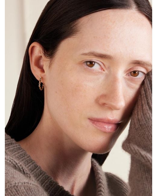 Lucy Delius Natural 14-Karat And Diamonds Earrings
