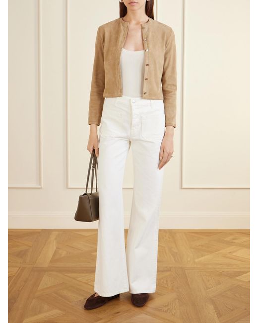 Stouls Natural Astrid Suede Cardigan