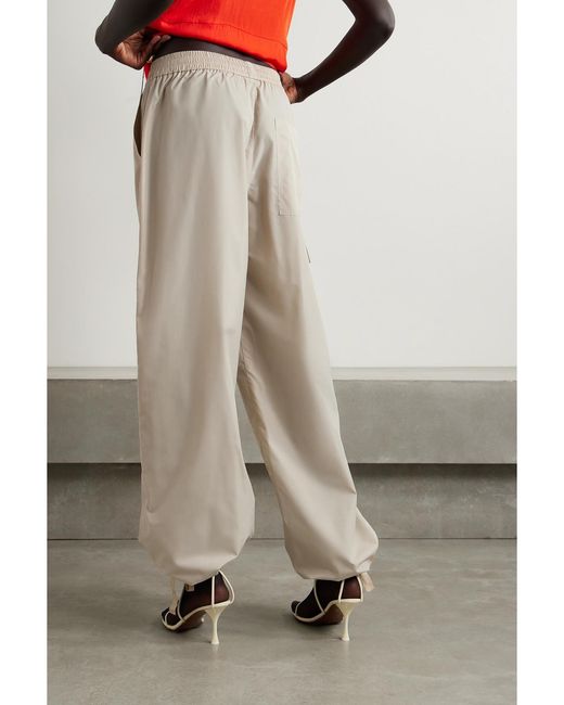 Tibi White Shell Wide-Leg Pants
