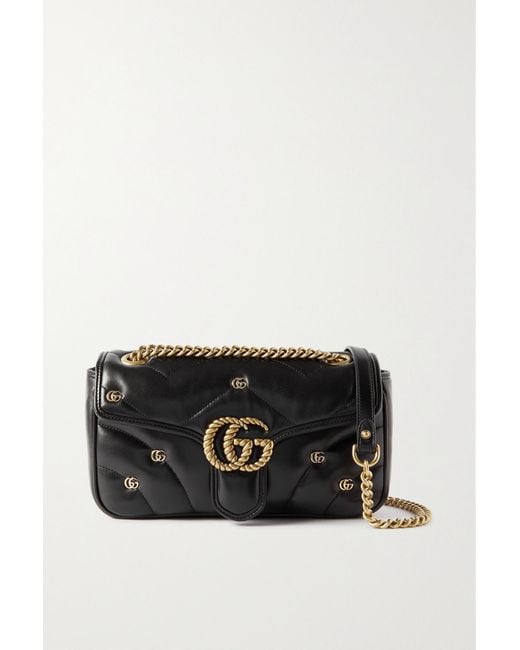 Gucci Gg Marmont 2.0 Embellished Matelass Leather Shoulder Bag in