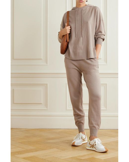 Allude Natural Cashmere Hoodie And Track Pants Set