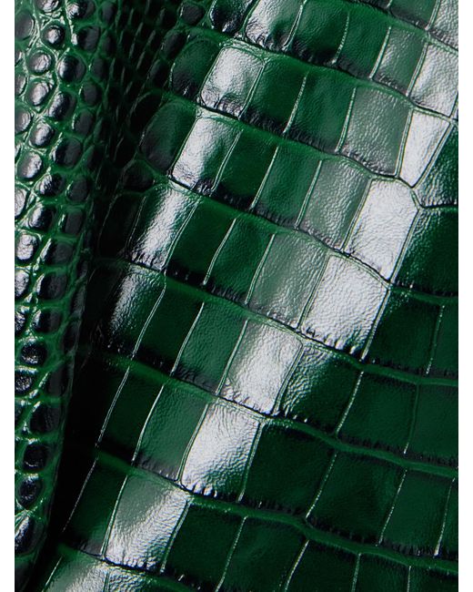 Tom Ford Green Croc-Effect Leather Skirt
