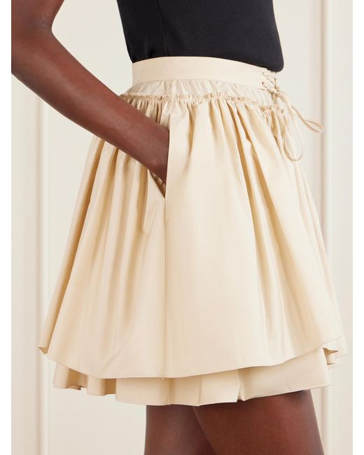 Loewe Natural Paula's Ibiza Ruffled Cotton-Poplin Mini Skirt