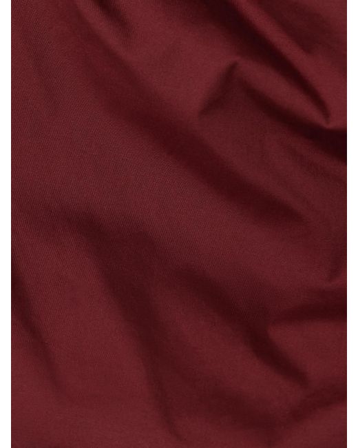 Staud Red Phare Minikleid Aus Popeline Aus Einer Baumwollmischung Mit Raffungen