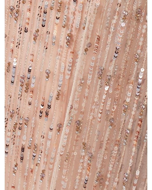 Jenny Packham Pink Robe Aus Tüll Mit Verzierungen Und Cape-Effekt