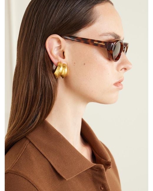Saint Laurent Multicolor Sl 567 Plump Cat-Eye Injected Sunglasses