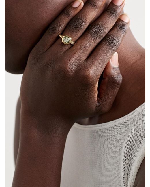 David Yurman Natural Dy Mercer 18-Karat Prasiolite Ring