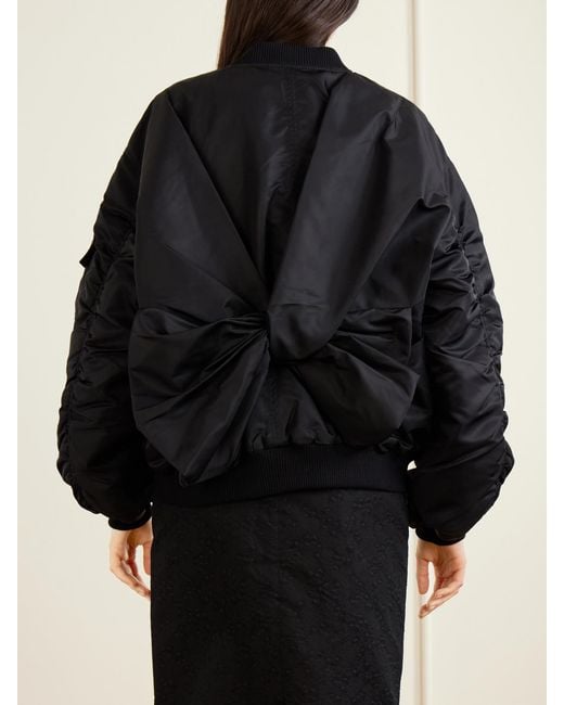 CECILIE BAHNSEN Blue Cbfeilan Knotted Embroidered Shell Bomber Jacket