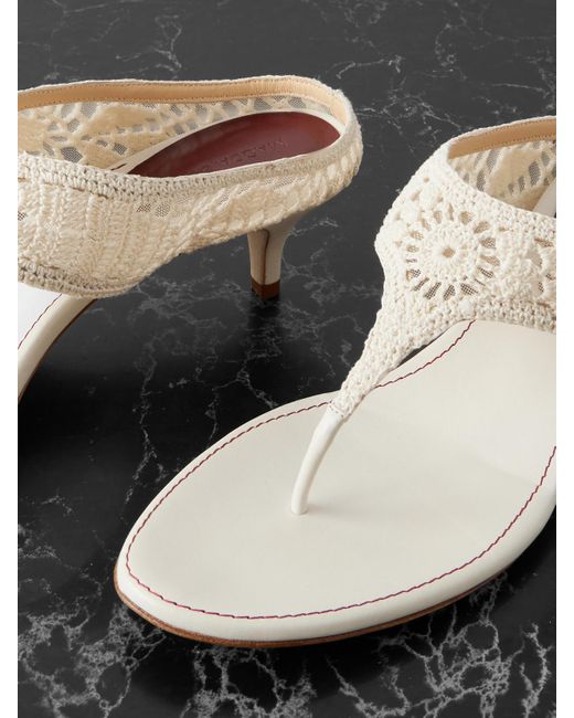 Magda Butrym Natural Zehensandalen Aus Häkelmaterial