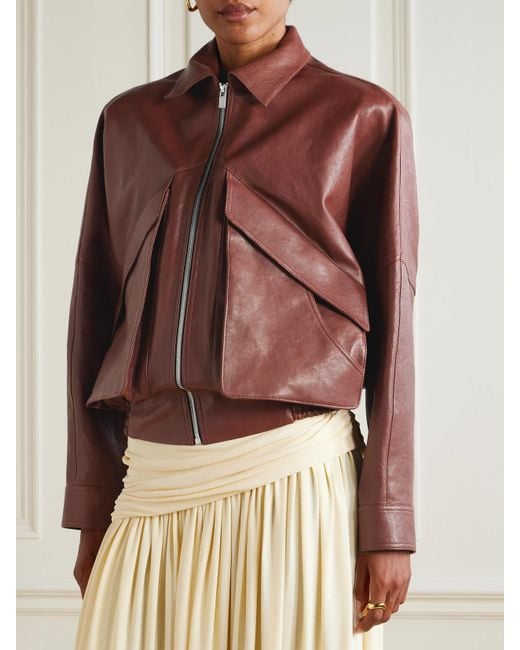 Magda Butrym Red Leather Jacket