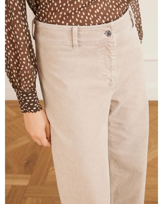 Nili Lotan Natural Megan Cotton-Blend Corduroy Wide-Leg Pants