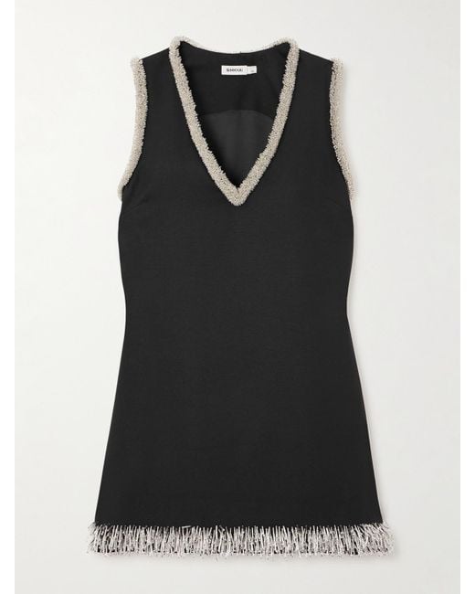 Mini-Robe En Crêpe À Ornements Darcy Jonathan Simkhai en coloris Black