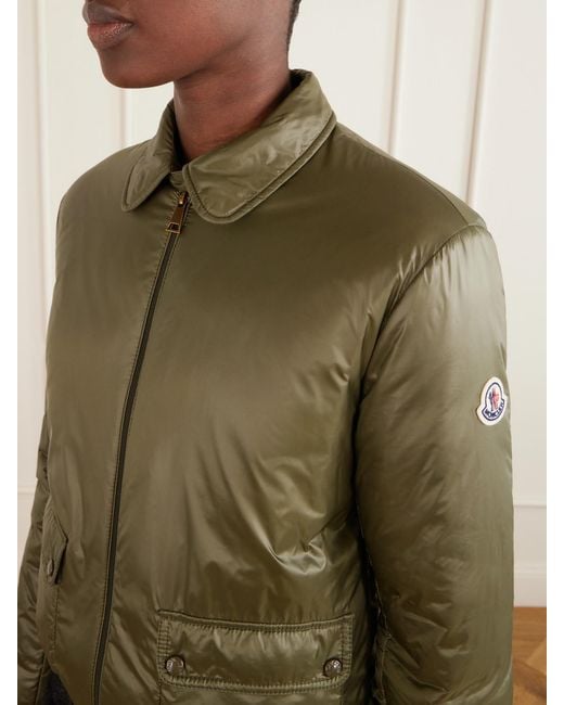 Moncler Green Lanset Shell Down Jacket