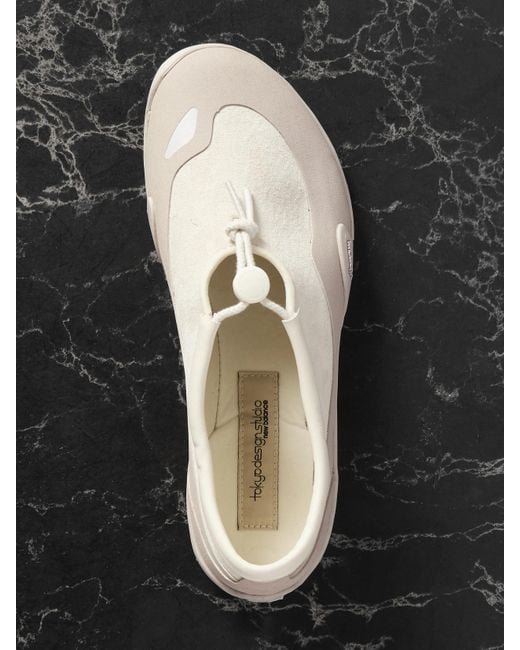 New Balance Natural Tokyo Design Studio Minimus Slip-Ons Aus Shell Und Veloursleder