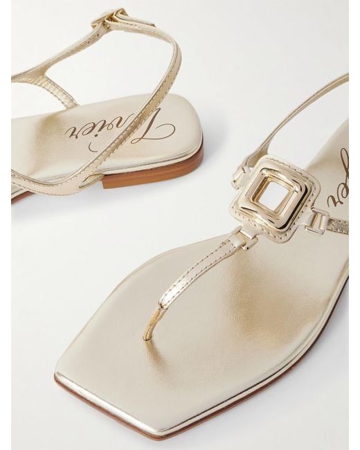 Roger Vivier Natural Viv By The Sea Sandalen Aus Metallic-Leder