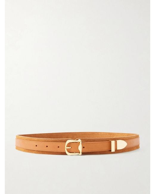 Giuliva Heritage Brown Steven Suede And Leather Waist Belt