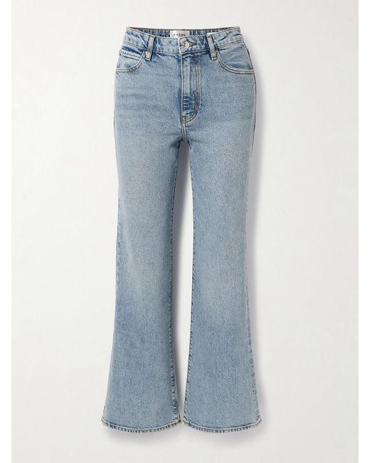 FRAME Blue The Pixie Arrow Verkürzte, Hoch Sitzende Bootcut-Jeans