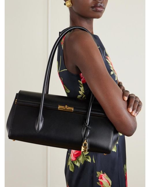 Dolce & Gabbana Black Marlene Leather Shoulder Bag