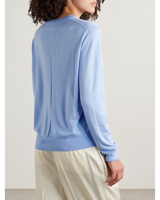La Ligne Blue Ben Silk-Blend Sweater