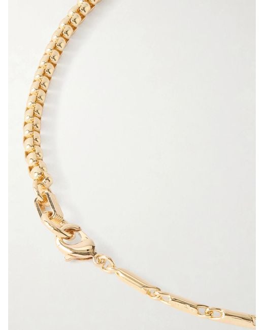 Roxanne Assoulin White The Stone Bar-Tone Agate, Pearl And Lapis Lazuli Necklace