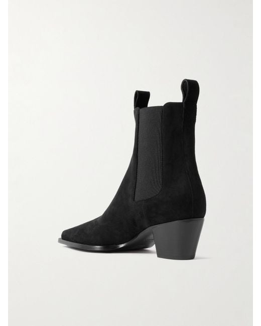 Totême Black The City Suede Chelsea Boots