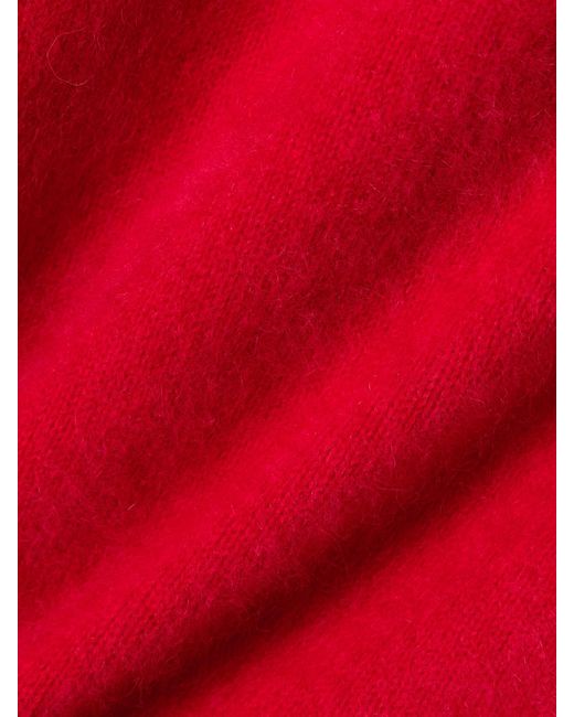 Kallmeyer Red Veda Brushed-Cashmere Sweater
