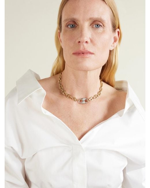 Lucy Delius Natural Persephone 14-Karat Rhodium-Plated Diamond Necklace