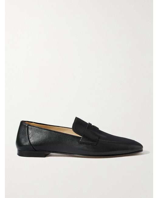 Le Monde Beryl Black Leather Penny Loafers