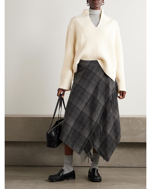 Proenza Schouler Natural Meron Ribbed Wool Sweater
