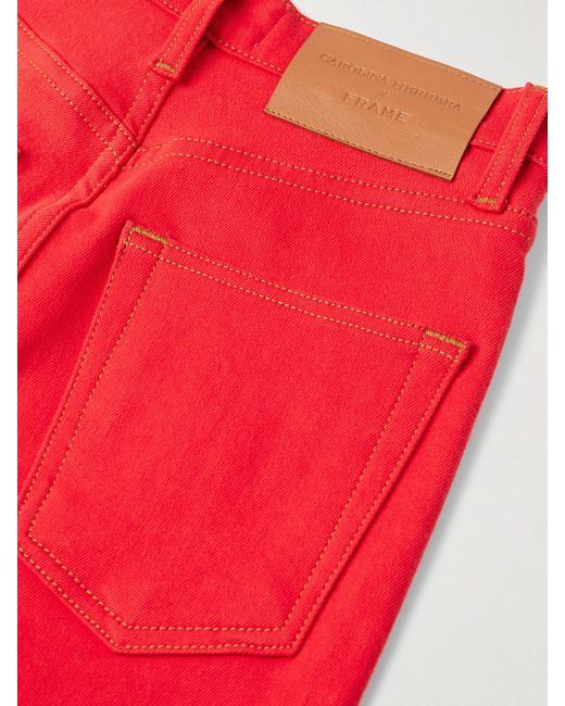 FRAME Red Carolina Herrera The Taper High-Rise Skinny Jeans