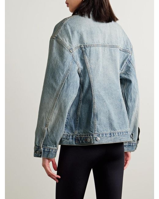 Balenciaga Hourglass Oversized Denim Jacket in Blue Lyst