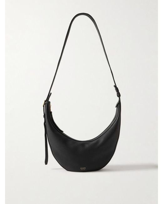 Khaite Black Augustina Kleine Schultertasche Aus Strukturiertem Leder