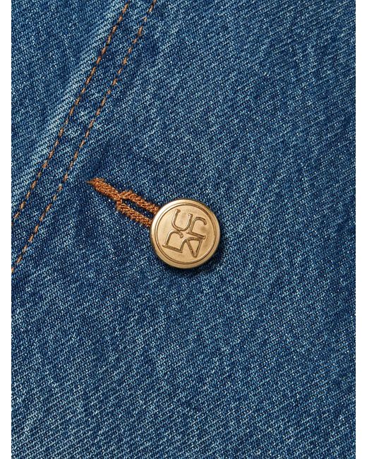 Ulla Johnson Blue Serge Double-Breasted Denim Jacket