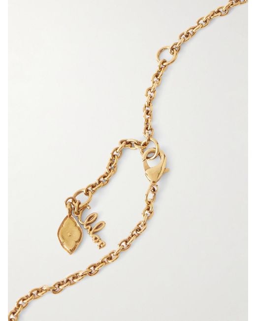 Chloé White Tone Jasper Necklace
