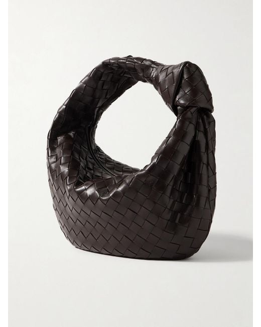 Bottega Veneta Black Jodie Small Intrecciato Leather Tote