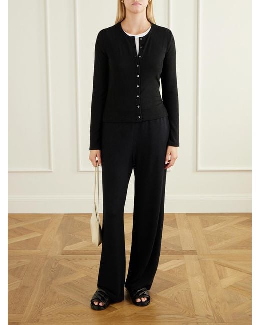 Leset Black Lauren Jersey Cardigan