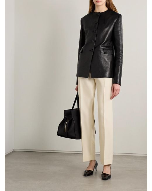 Khaite Black Jameson Leather Jacket
