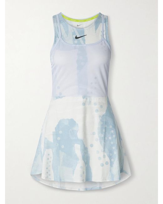 nike women's mesh dress Nike Sheer tank dress in light blue